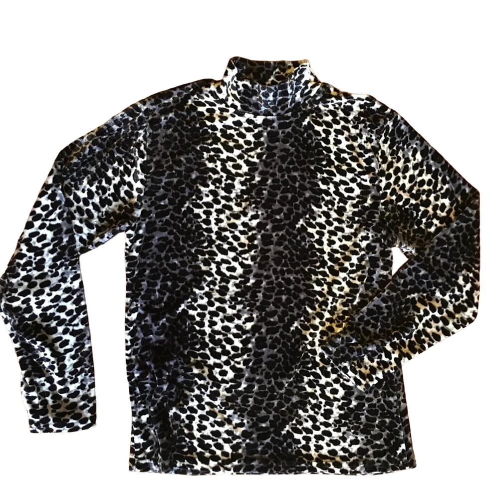 Silver Cheetah Velvet Sweater